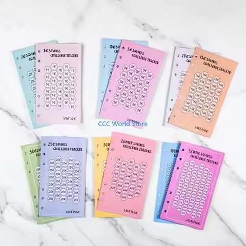 G92A A 6 48 Sheets 52 Weeks Save Challenge Envelopes Save Money Euros USD Envelopes Budget Planner E