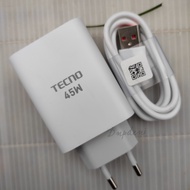 Charger Tecno 45W ORI CAMON 40, POVA 4 Pro, Camon 40 Pro. Original HP