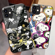 Snoopy 02 Glass Phone Case For iPhone 17 Air 16 Pro Max 16e 15 Pro Max 14 13 12 11