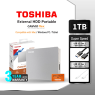 Toshiba External HDD (1-4TB) USB 3.2  SuperSpeed รุ่น (Canvio Flex) ฮาร์ดดิสพกพา Harddisk