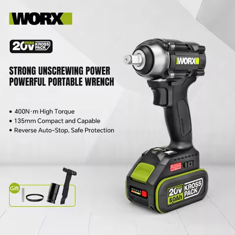 WORX 20V brushless electric wrench WE272 (5.0 single battery) high torque wind cannon lithium impact