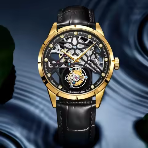 Aesop Real Flying Tourbillon Watches For Men Skeleton Tourbillon Movement Mechanical Wristwatches Sa