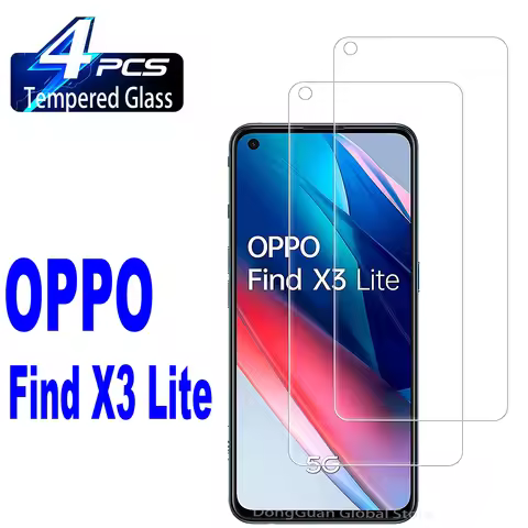 2/3/4Pcs Tempered Glass For OPPO Find X3 Lite/Find X5 Lite HD Screen Protector