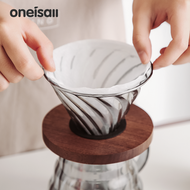 BINCOO Coffee Dripper Glass Coffee Filter Cup Hand-Pour Coffee Maker Suit Dripper Set