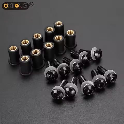 5MM Windshield Screw Nut Sets Windscreen Bolt Kit For Yamaha YZF R1 R6 R7 600R 750R 1000R FZ1 FZ6 FZ