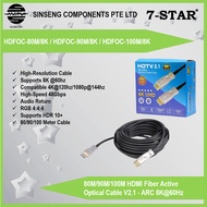 7-STAR* 80M/90M/100M 8K HDMI Fiber Active Optical Cable V2.1 - ARC 8K@60Hz