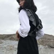 【黑店】原創設計 訂製款小惡魔翅膀背帶腰帶 荷葉邊交叉造型腰帶 個性單品OT110
