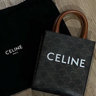 CELINE TRIOMPHE CABAS 直式老花帆布包