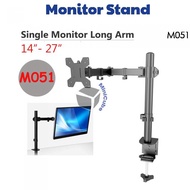 M051 Single TV Monitor Arm Desk Monitor Stand 14-27 Inch (CLAMP TYPE)