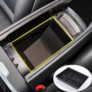 Car Organizer Box Armrest Storage Center Console Sundries Tray Fit For Mercedes Benz AMG EQS EQE 350