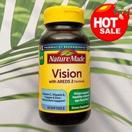 80% Sale!!! EXP. 2/24 อาหารเสริมสำหรับดวงตา Vision with AREDS 2 Formula 60 Softgels (Nature Made®)