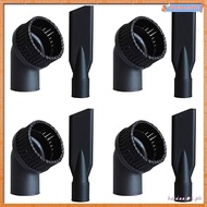 [Q H B W] 4X Industrial Vacuum Cleaner Round Brush and Flat Nozzle Sets Inner 44mm Durable Industria