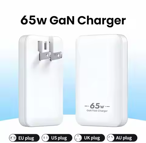 Dual port 65W ultra-thin GaN Mobile Phone Charger Fast Charging For Xiaomi Samsung Huawei P70 Travel