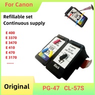 Original Canon PG-47 & CL-57/S Ink Cartridge  for Pixma E480/E470/E410/E3170 Printers