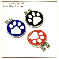 Green Life Golf Marker Set - 3 Magnetic Hat Clips with Paw Print Design, Compatible with Invoice Sys