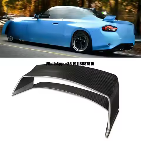 Dry Carbon Fiber Rear Wing for BMW M2 G87 Car Spoilers Mount Lightweight Alpha N Style High Wing