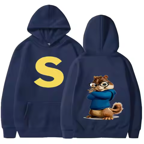 New's Fashion Unisex Casual Sportswear Women's Hoody Alvin Chipmunk Halloween Costume Women's Pullov