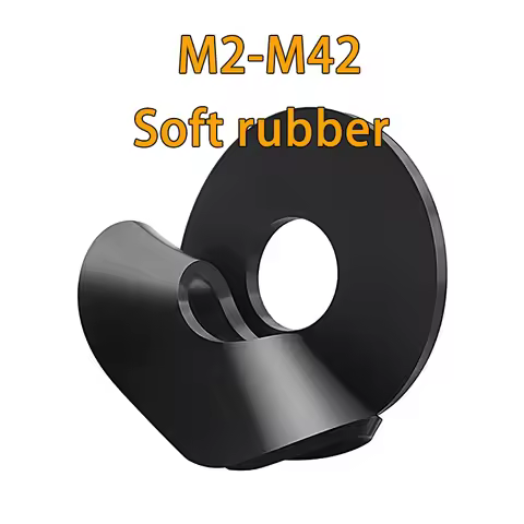 Black Soft Rubber Flat Washer Anti Oil Seal Washers M2M2.5M3M4 M5M6M7M8-M42 Insulation Flat Rubber S