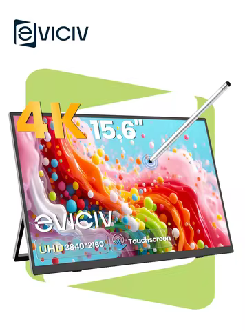 EVICIV 15.7" 4K Touchscreen Portable Monitor USB Type C HDMI Laptop Extend Screen External Display P