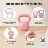 Kettlebell Dumbbell (Handle-Style) — 5, 10, 15, 20, 25 lbs — Weight Training Ball for Arm Exercises