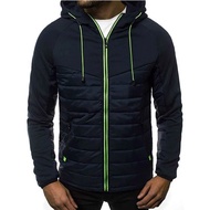 Jaket Zip Lelaki Baru 2024 Berkualiti Tinggi Fesyen Kasual Lelaki Jaket Berhud Berbulu Empat Musim P