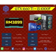 RUFIS Custom Gaming PC Package (INTEL i3 10100F / GTX 1660 Ti / 16GB RAM / 240GB SSD)