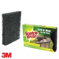 3M Scotch Brite 6621 Grill & Wok Scrub Pad Scrubber Brick Concrete BBQ Brush 3M™ Scotch-Brite® Grill