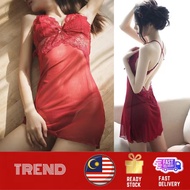 TREND🎁Ready Stock Women Nightwear Lingeries Pajamas Women Baju Tidur Perempuan Comfy Lace Baju Tidur Wanita Nightdresses