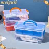 MEIGUII Organizer , Transparent Plastic Multi-Layer Multi-functional Storage Box, Carry Box Trumpet-