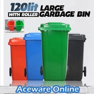 120 Liters Large 120L Dustbin Trash Can Garbage Bin Recycle Bin Recycling Bin Waste Bin Tong Sampah