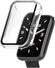 Protective Case for Xiaomi Smart Band 7 Pro, Hard PC Case Cover with Glass Screen Protector, Anti-Sc