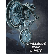 Bike Challenge Your Limits Boys Room Art Silk Poster Print 24x36inch 0309