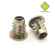 (BAG of 50) M6 THREADED IMPLANTERS / RIMED IMPLANTS / INSERT NUT TYPE B