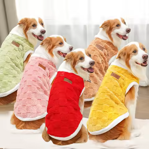 S-8XL Pet Dog Warm Flannel Clothes1.5-25kg Dog Clothes Pajamas Winter Coat Pet Clothes For Medium an