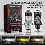 IBRIGHT ZE0 H4 Projector AC DC Hi Low Headlight Blue LensOriginal DEVIL Eye 40W Waterproof