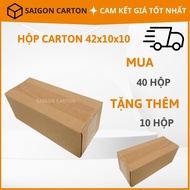 50 CARTON boxes for packing goods for online shops, size 42X10X10 cm, manufactured by CARTON