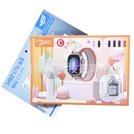 Terlaris D96 Plus Jam Tangan Pintar 2.01 inci Panggilan Bluetooth Kipas Kecil + Set Fon Telinga Blue