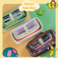 Huge Size Canvas Pen Bag with Transparent Lid