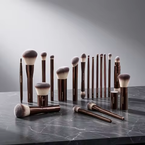 Hourglass Makeup Brush Set & Kit Include Powder Foundation Concealer Lip Blusher Bronzer Eyeshadow E