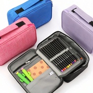 1Pc 72-Hole Large-Capacity Handheld Pencil Case Storage Bag, 23*7*16Cm Sketching And Painting Pen Ho