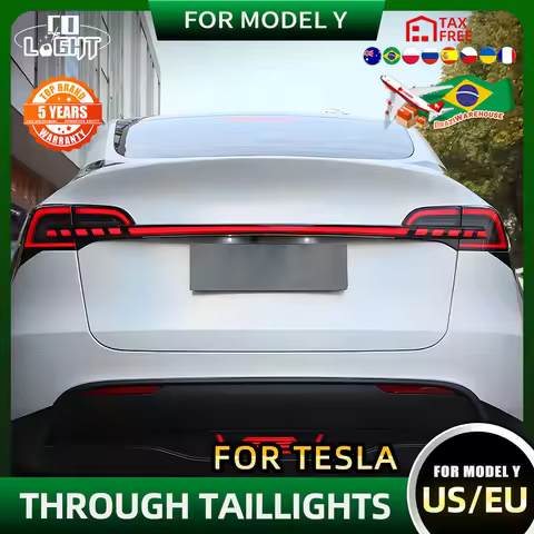 COLIGHT Car taillights for Tesla model Y 2019-2023 Upgrade New style LED Though Taillights Brake Lig