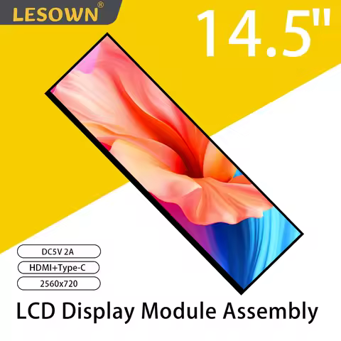 LESOWN 14.5 inch Strip Computer-Assisted LCD Screen 2.5K 2560x720 1500:1 mini HDMI Type-C Long Bar T