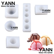 YANN 5pcs Silicone Mould, Creative DIY 5 Shapes Cabochon Silicone Mould, Resin Casting Mould White C