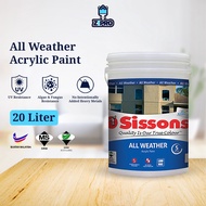 Sissons All Weather 20L Exterior Wall Paint Cat Luar Rumah