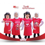 tunik tema kemerdekaan/baju 17 Agustus/baju merah putih/tunik anak