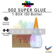[Bulk] 502/VT-802 Super Glue 3 Second Strong Super Glue All Purpose (50 Bottle x 20gram) - VIXORA
