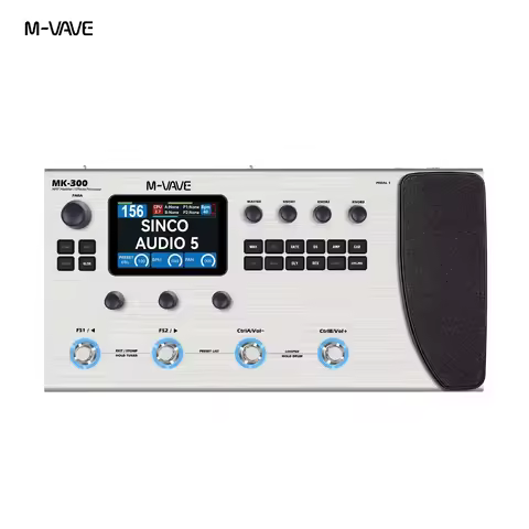 M-VAVE MK-300 Multi-Function Guitar/Bass Effector Pedal | 300s Looper+128 Drum MIDI DAW | ANN Neural
