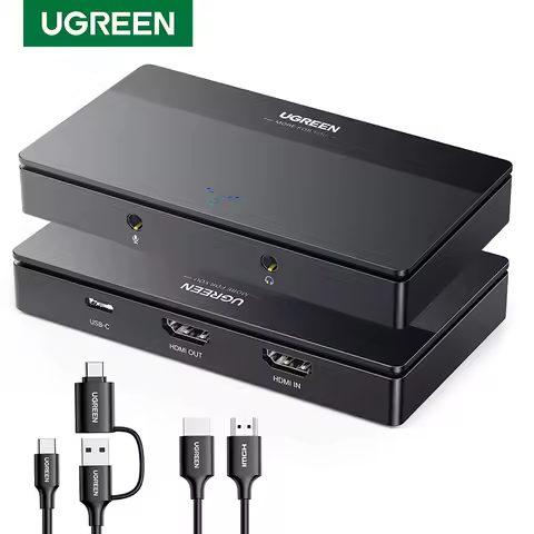 UGREEN HDMI Video Capture Card 4K60Hz HDMI to USB/Type-C Video Grabber Box for Computer Camera Live