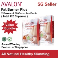 Avalon® Fat Burner Plus – Value Bundle 2 Boxes of 60 Capsules – Slim Down without Side Effects – Increases Metabolism – Burn Excess Body Fats – Support Liver , Kidney &amp; Joint Health – Maintain Healthy Cholesterol &amp; Blood Sugar Level – SG Seller