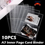 JAROV Photocard Binder Sheets, A7 PP Acid Free Multiple Pockets Sleeve, Transparent Photocard Holder